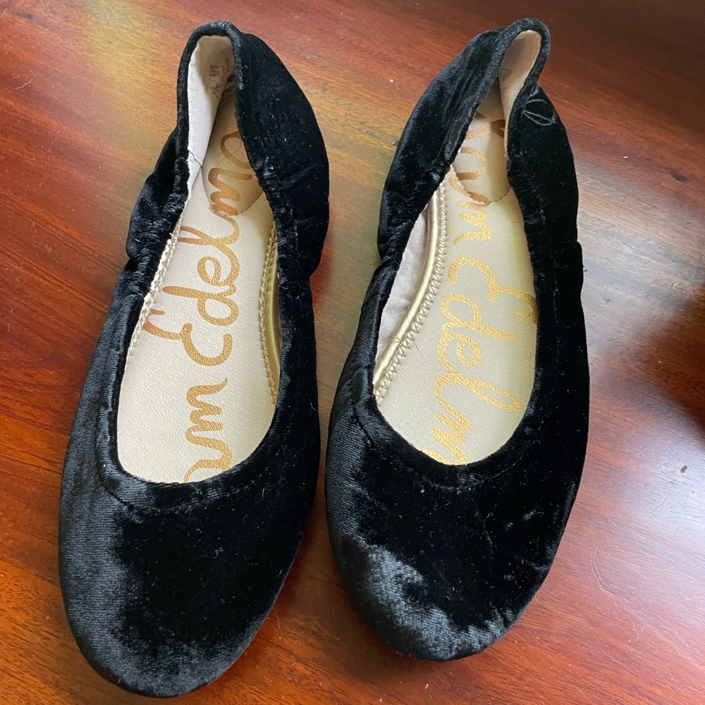 Sam Edelman velvet black ballet flats size 6.5